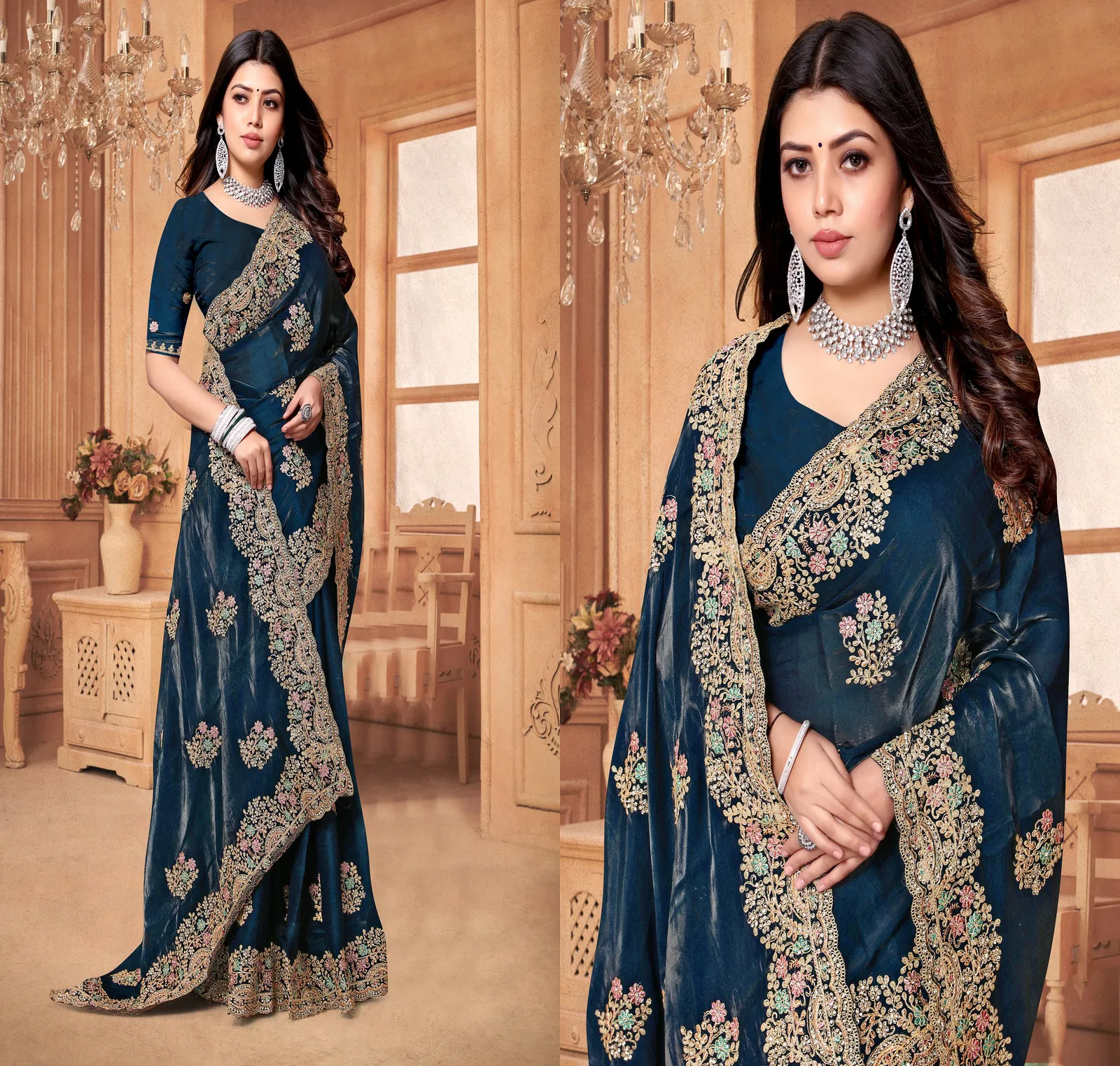 Legacy By Utsav Nari Crepe Silk Wedding Saree Manufacturers
